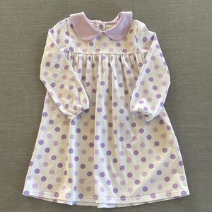 Girl’s Purple Polka Dot Stitchy Fish Dress